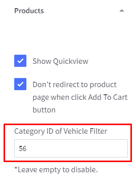 Theme editor - vehicle filter